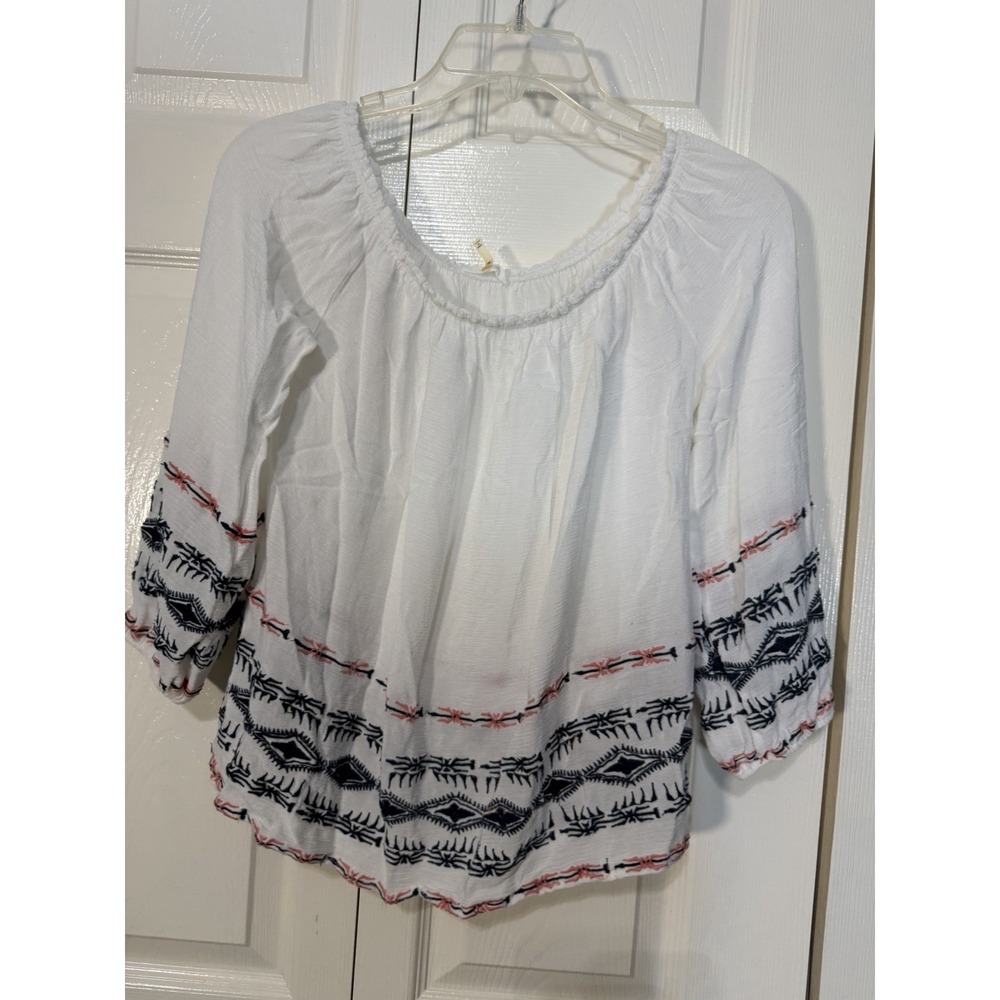 Joprano Boho Top Women's White Size Medium